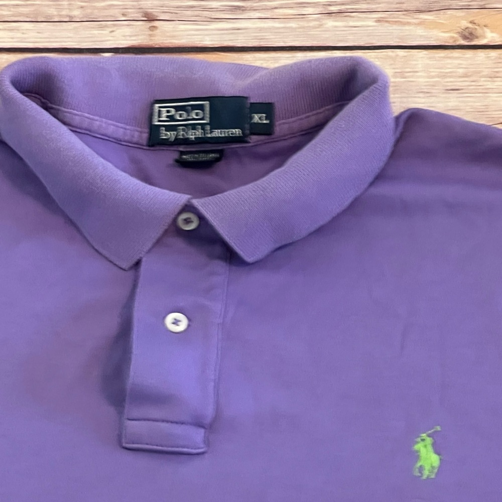 Men’s Short Sleeve Ralph Lauren Polo Purple XL - Picture 4 of 4